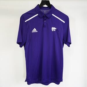 Adidas Kansas State Wildcats Purple Polo Shirt Men's M Golf